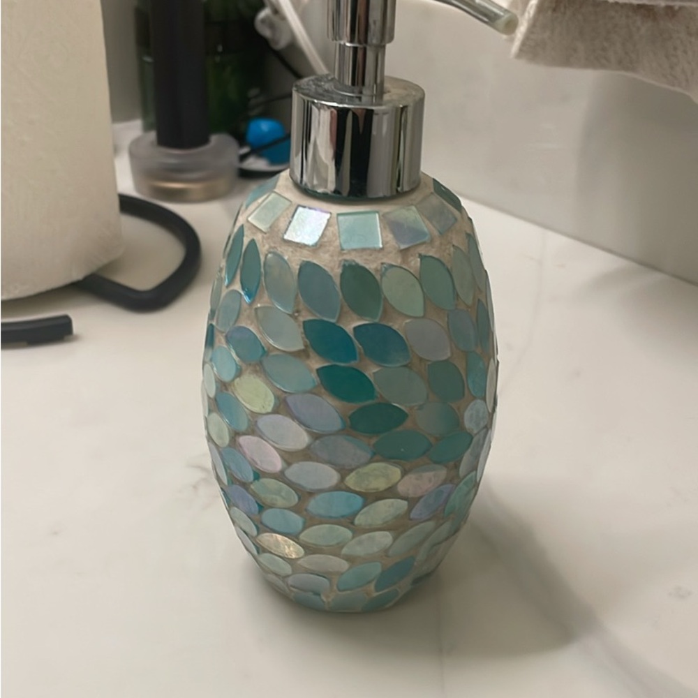 Aqua Mosaic Soap Dispenser